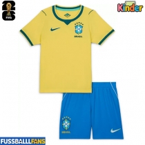 Brasilien Heimtrikotsatz Kinder WM 2026 Kurzarm (+ Kurze Hosen)